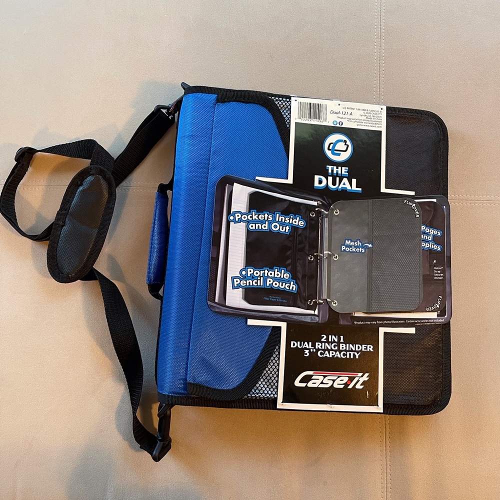 Case-it 2 in 1 dual ring binder